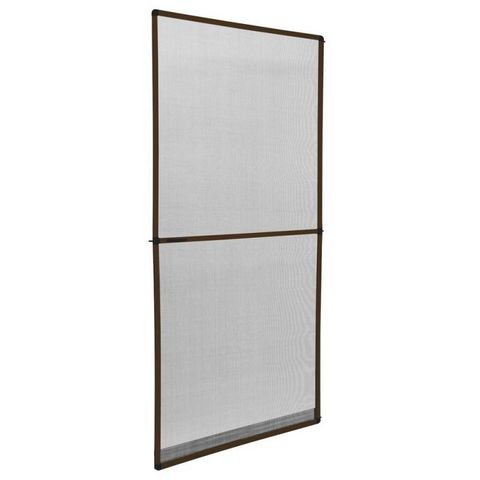 WHITE LABEL - Mosquitero de ventana-WHITE LABEL-Moustiquaire pour porte cadre fixe en aluminium 95x210 cm blanc