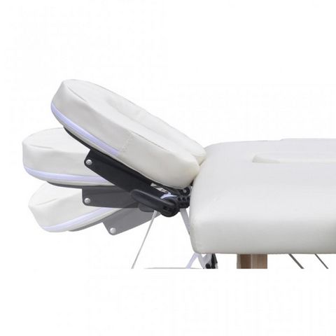 WHITE LABEL - Mesa de masaje-WHITE LABEL-Table de massage 2 zones crème