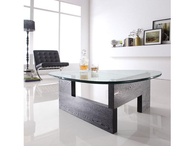 WHITE LABEL - Mesa de centro forma original-WHITE LABEL-Table basse VIVA - Transparent