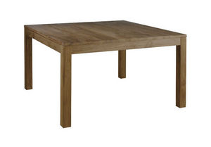 MOOVIIN - table carrée en teck recyclé grisé maestro 140x140 - Tavolo Da Pranzo Quadrato