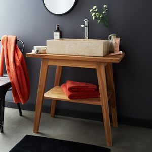 BOIS DESSUS BOIS DESSOUS - meuble de salle de bain en bois de teck 80 - Mobile Bagno