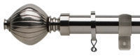 Cope & Timmins - 29mm black chrome effect bulb curtain poles - Bastone Per Tenda