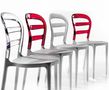 Sedia-WHITE LABEL-Lot de 2 chaises design DEJAVU en plexiglas transp