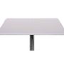 Tavolino alto-WHITE LABEL-Table haute de bar avec repose-pied blanc