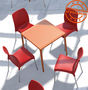 Tavolo da pranzo quadrato-Alterego-Design-KUIK