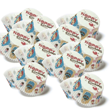 WHITE LABEL - Stampo per dolci-WHITE LABEL-6 paquets de 48 moules de cuisson en papier décoré
